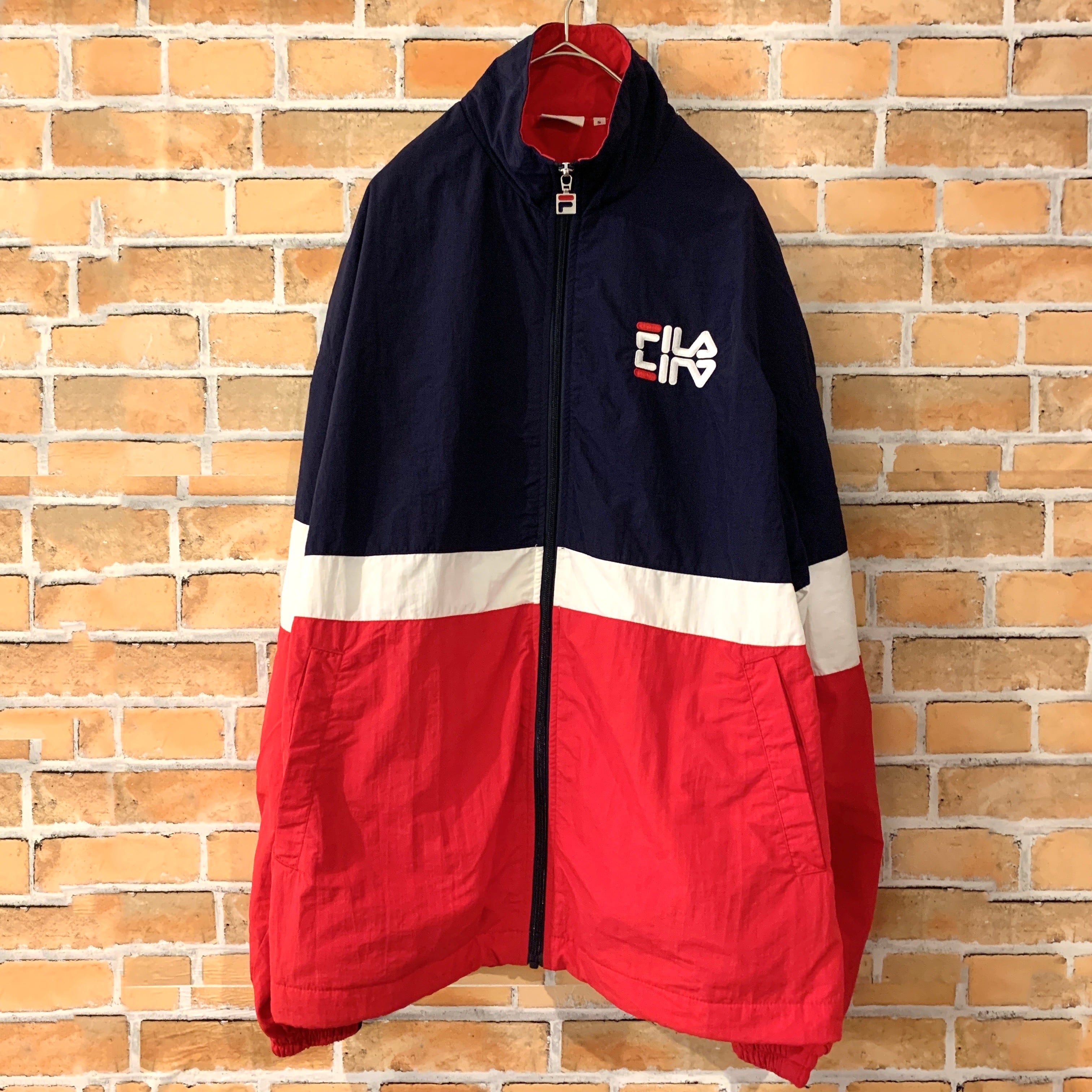 FILA フィラ ナイロンジャケット トリコロールカラー M