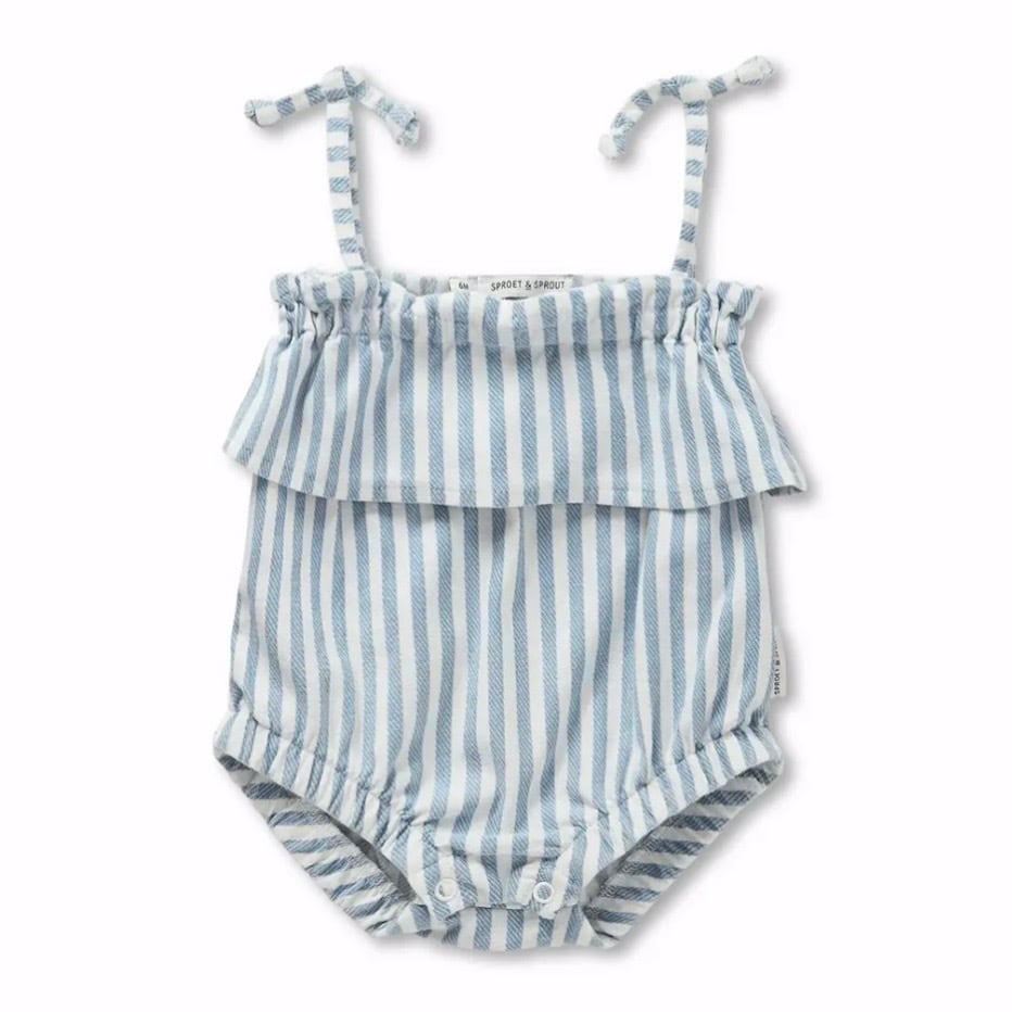 SPROET&SPROUT Strap Romper 【18M】Denim Blue