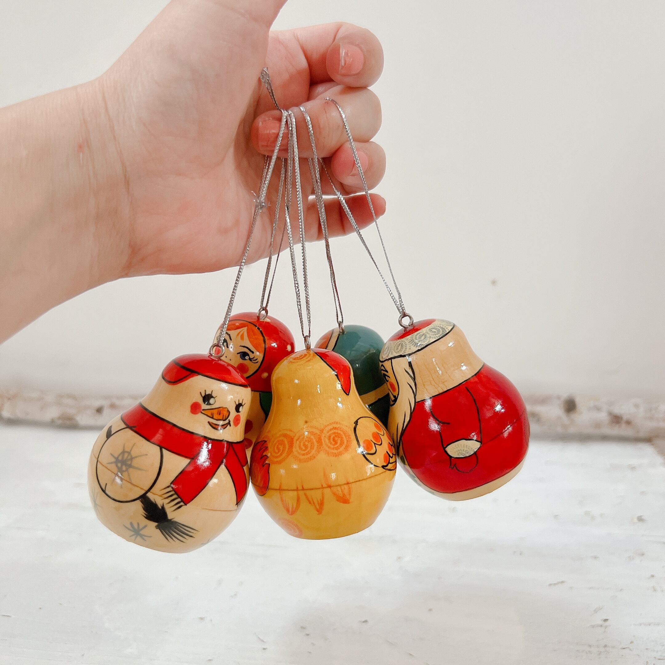  クリスマスオーナメント 5個セット セミョーノフ工房のクリスマスオーナメント 5個セットMT0013 | yarumaruka