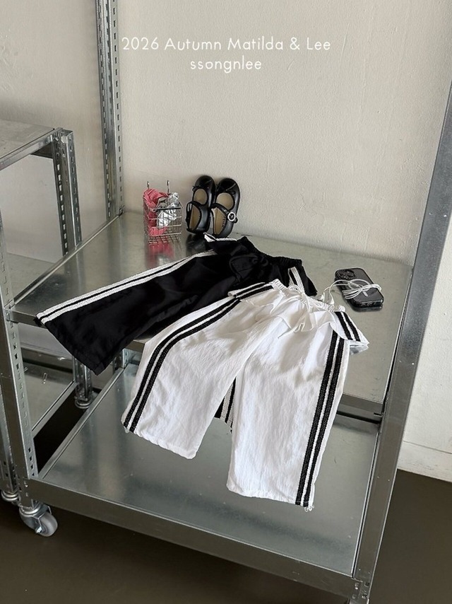 【予約】matilda&Lee レースライントラックパンツ 26autumn 女の子　小学生　キッズ　韓国子供服　海外ファッション　nicoru. ニコル　子供服