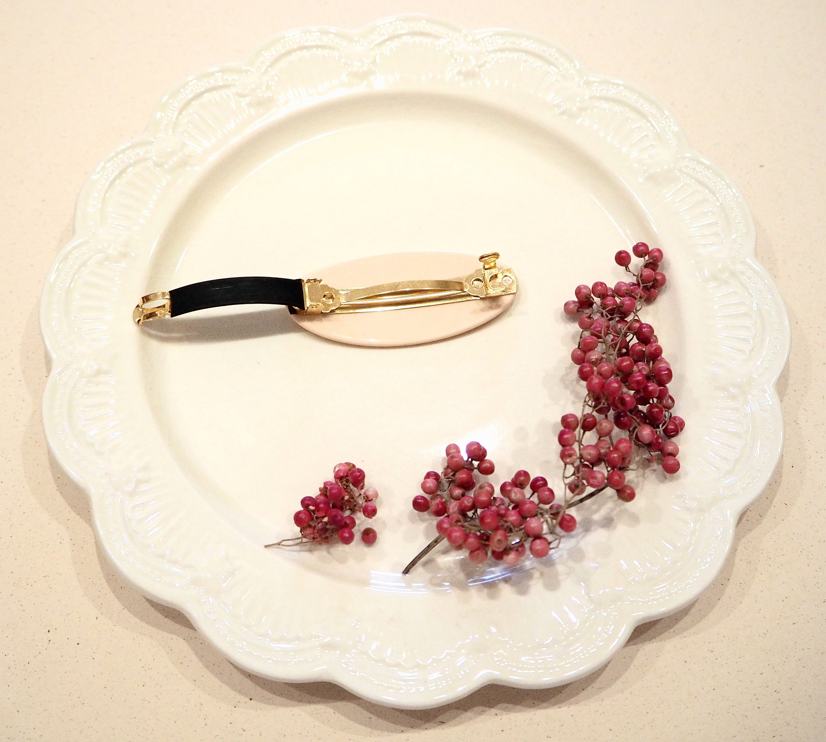 Her spring hair barrette