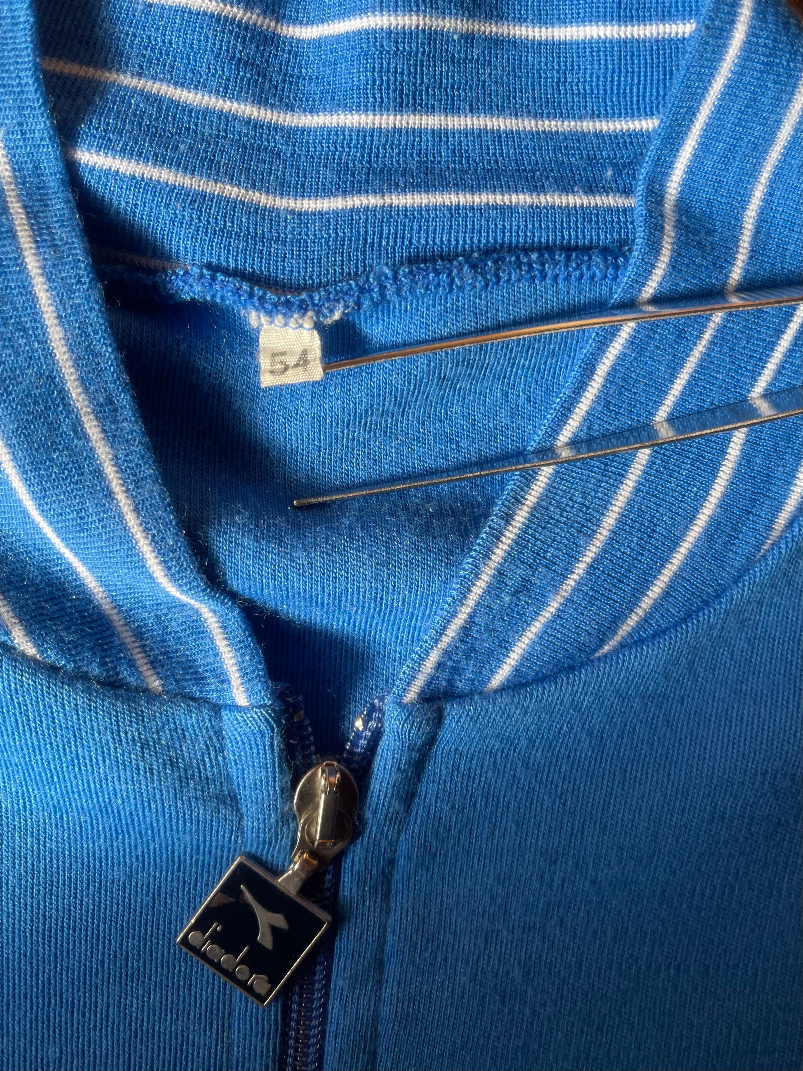 80~90's DIADORA ノーカラートラックジャケット ユーロ古着 made in