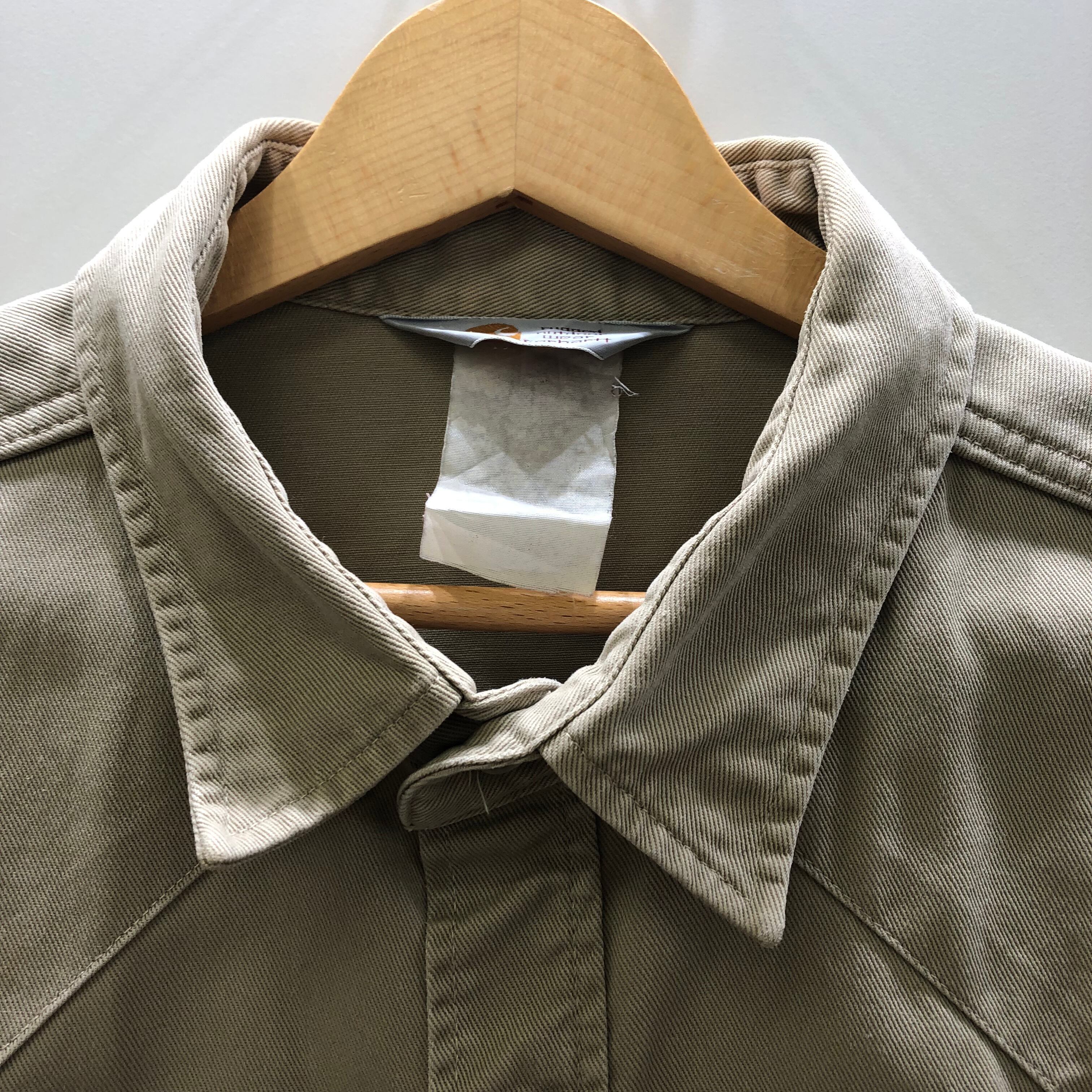 90s カーハート コラボ ワークシャツ USA製 XL ベージュ 90年代 