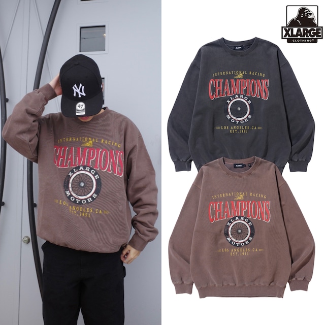 【XLARGE】MOTORS CREWNECK SWEATSHIRT【エクストララージ】