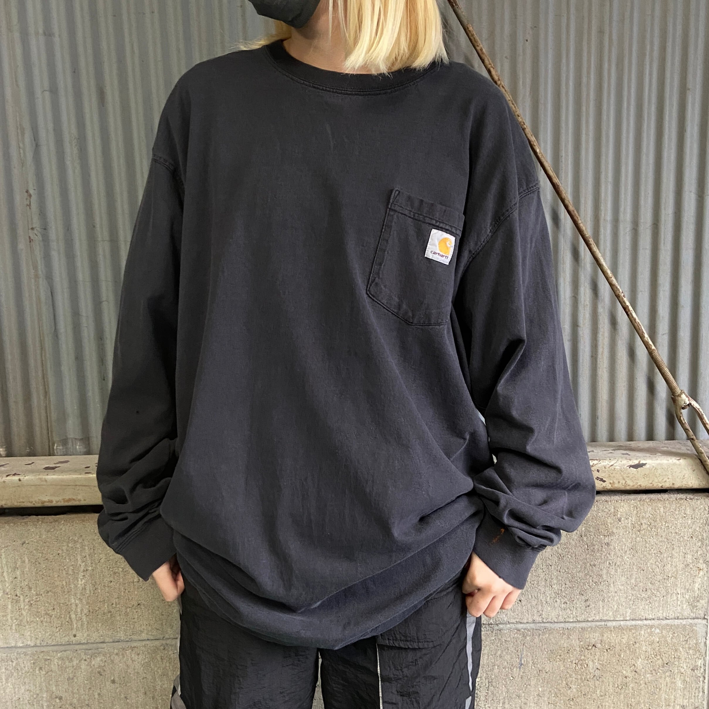 Carhartt カーハート ポケット ロングTシャツ メンズXL 古着 フェード 