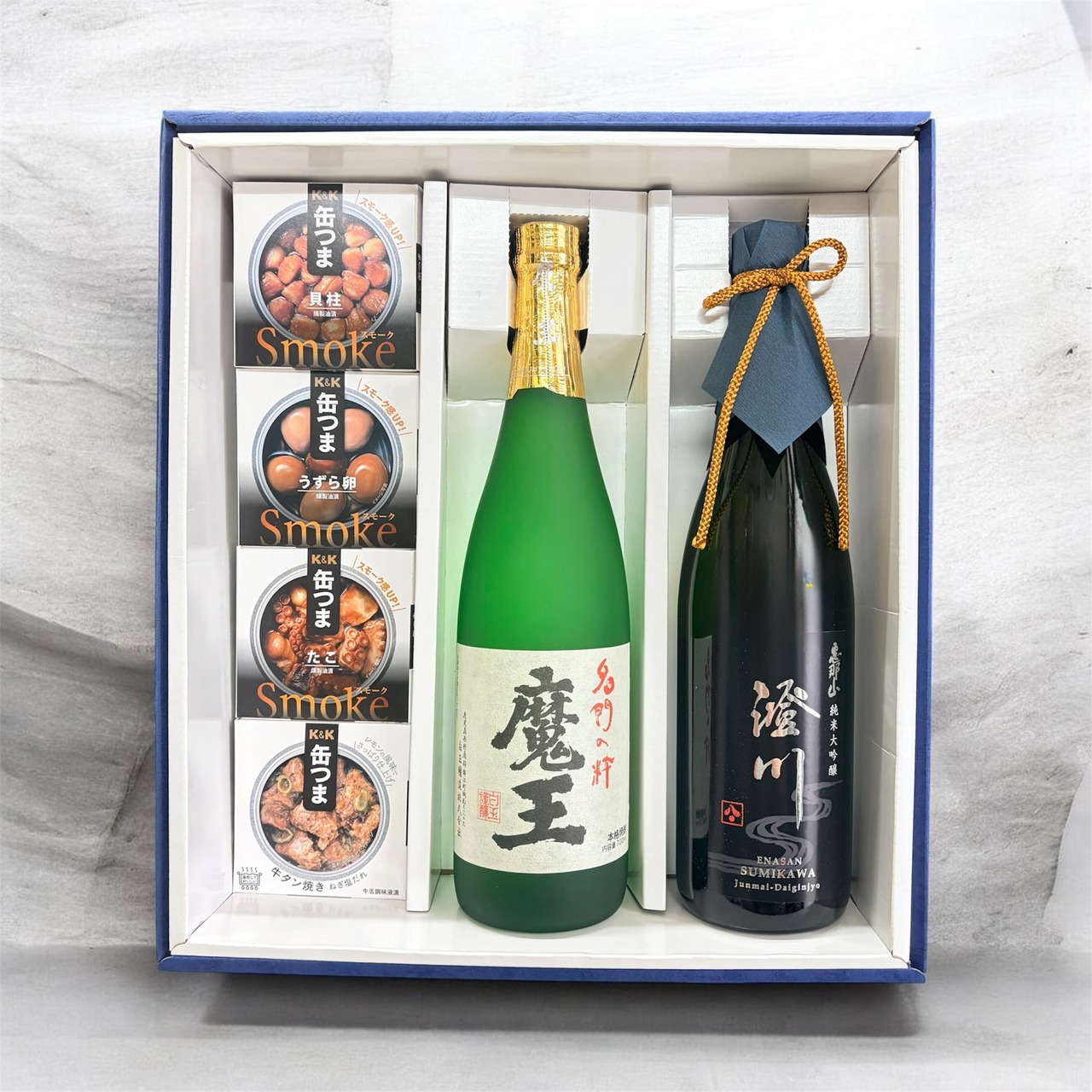 魔王 × 恵那山「澄川」純米大吟醸 × 缶つま伝統と革新が出会う、新時代の焼酎×日本酒セット