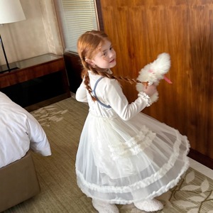 秋ベルベット&チュールキャミソールスカート