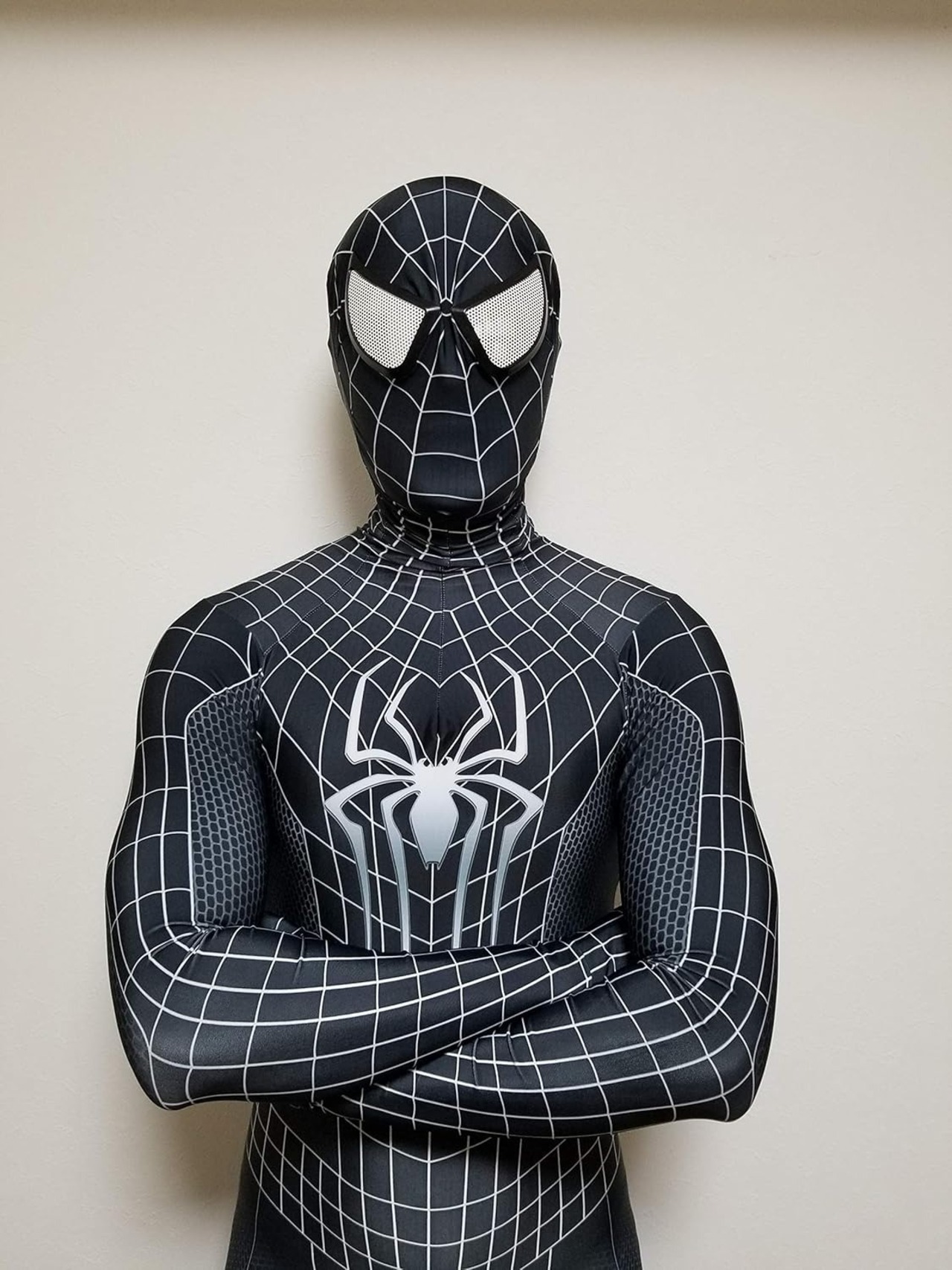 VIRIYA スパイダーマン コスプレ スーツ コスチューム ハロウィン 全身タイツ ボディースーツ 男女兼用 ブラックスパイダーマン 1004