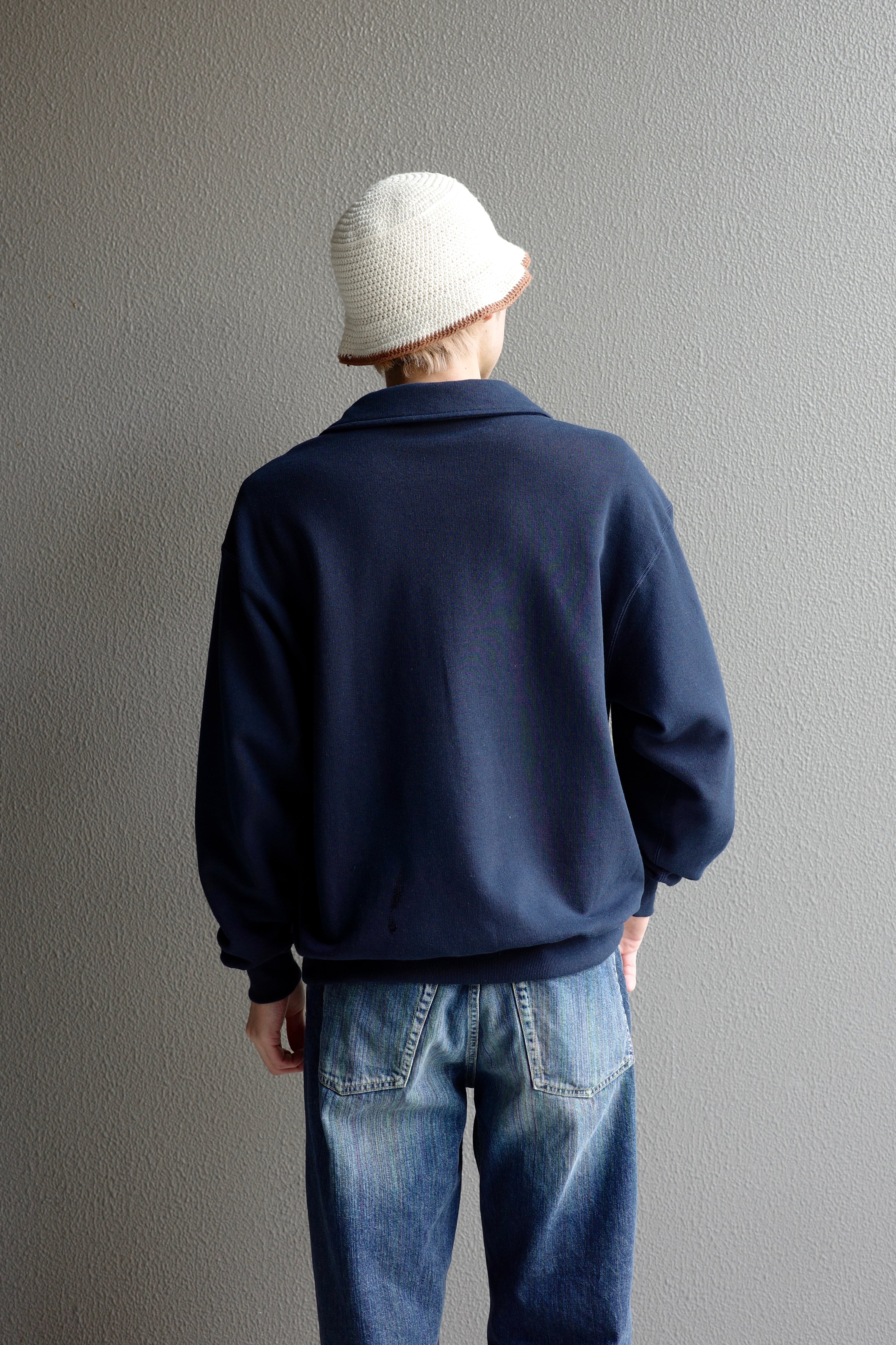 OLD FOLK HOUSE【Skipper Sweatshirt -Navy-】 | lloomm