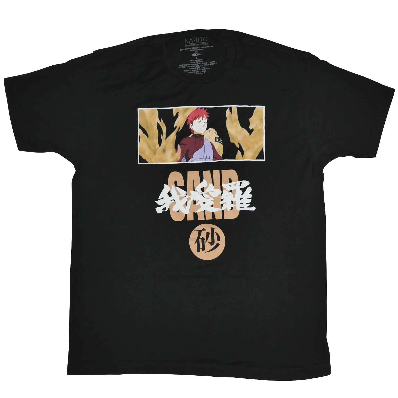 USED【L】Anime NARUTO GAARA 我愛羅 Tee / NARUTO SHIPPUDEN COLLECTION