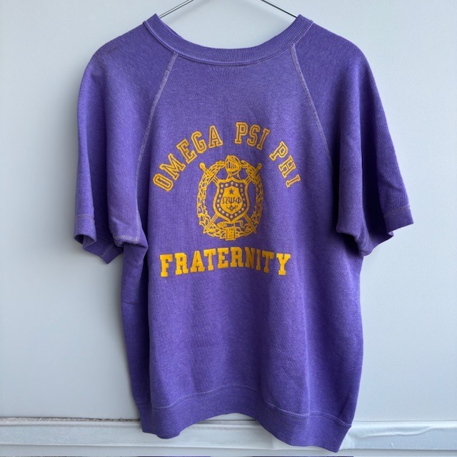 フラタニティ 半袖スウェット 60s Omega Psi Phi 三段プリント ヴィンテージ古着 画像9