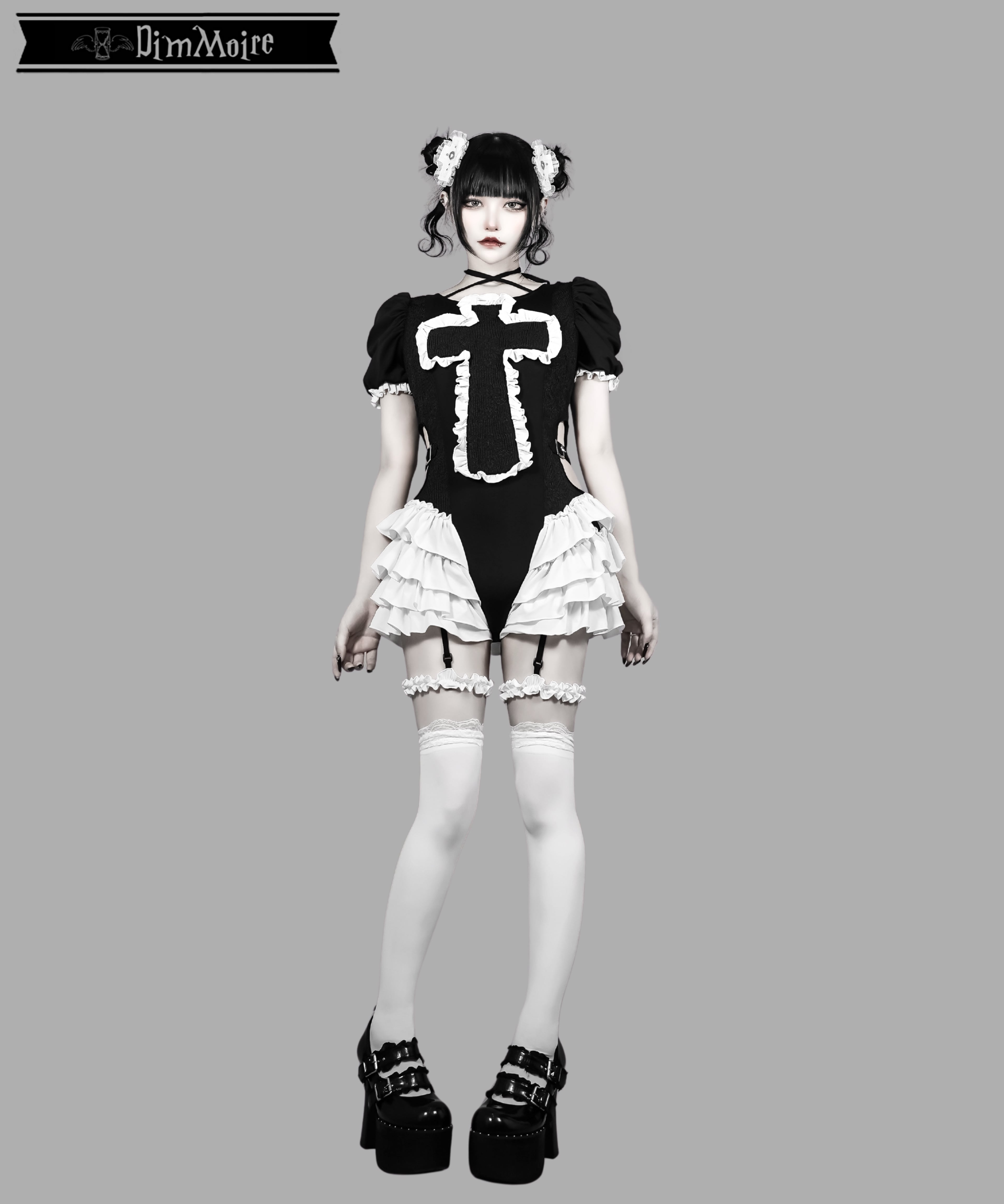 受注予約商品】祈りの十字スイムウェア【Black＆White】 | DimMoire