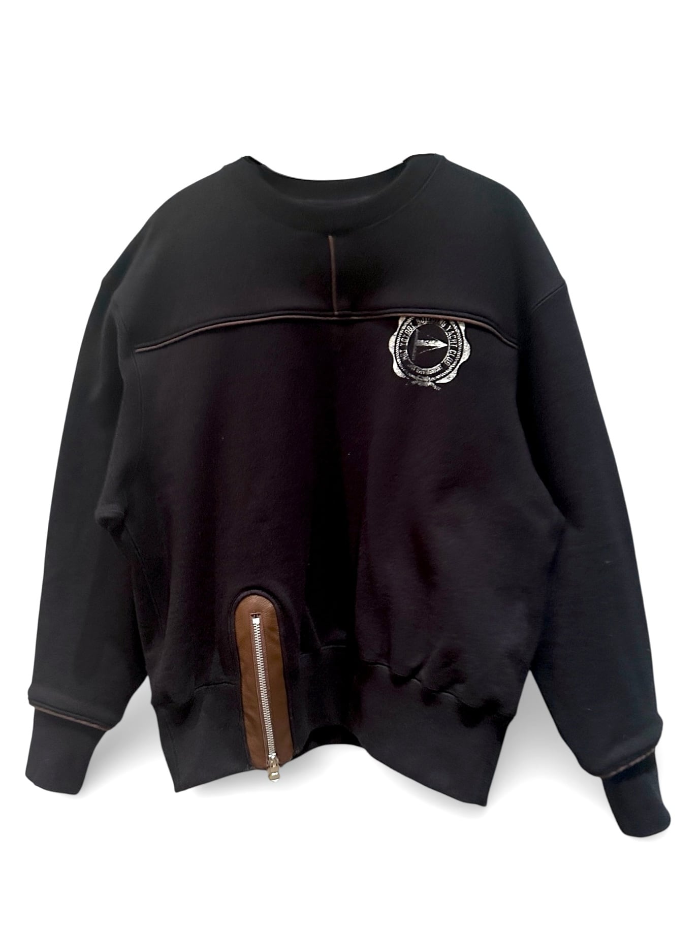KHOKI  [LEATHER  TRIMMED SWEATSHIRTS]