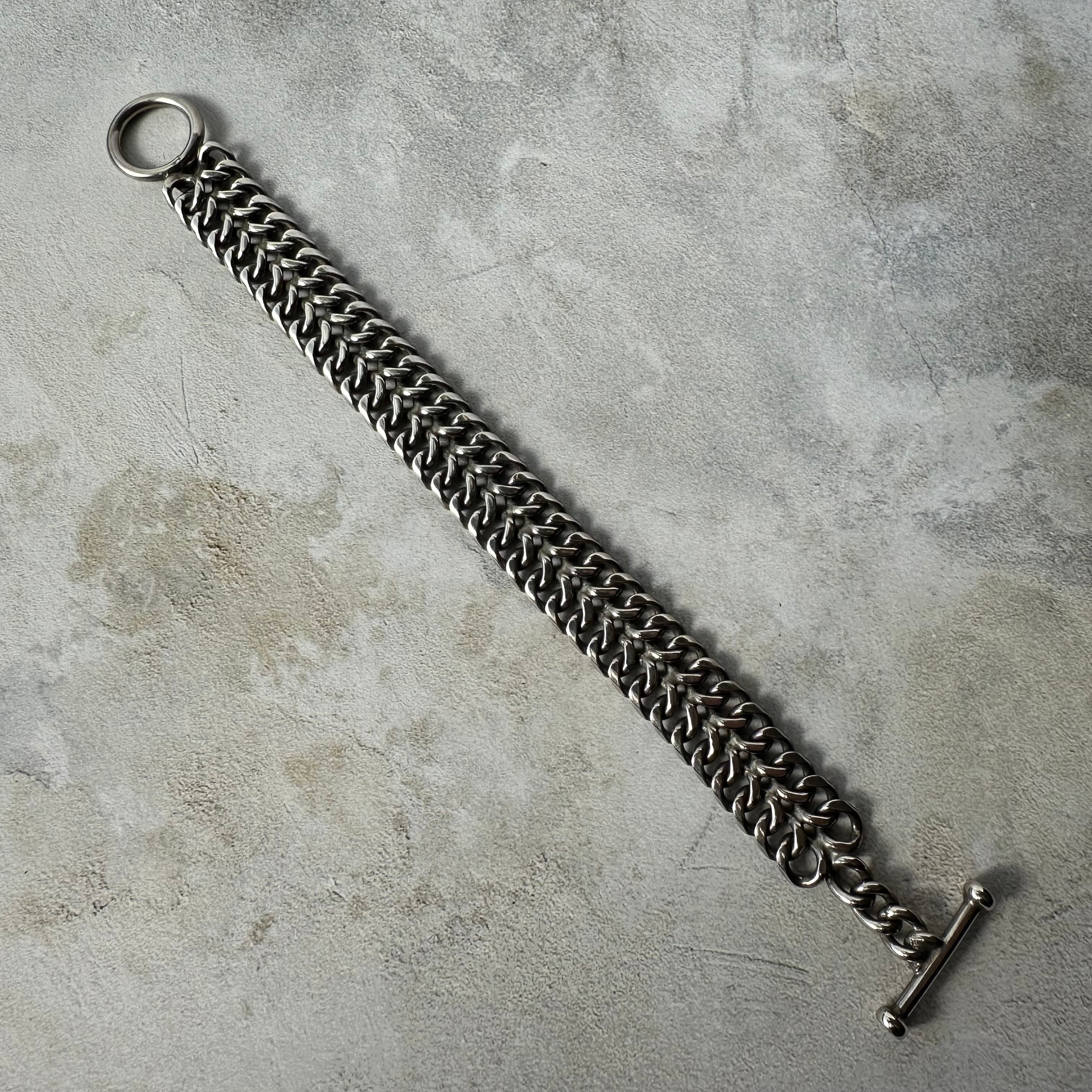 Vintage Heavy Chain Link Bracelet Silver925 Made in Mexico