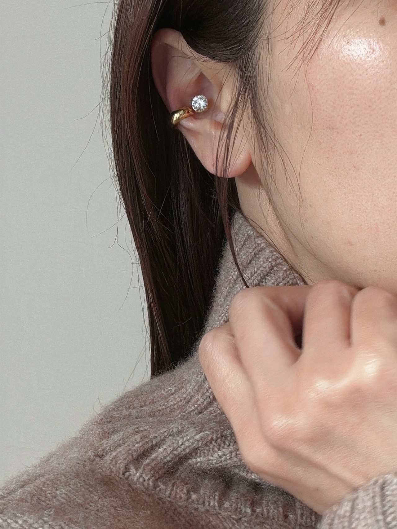 ワンストーンイヤクリップ