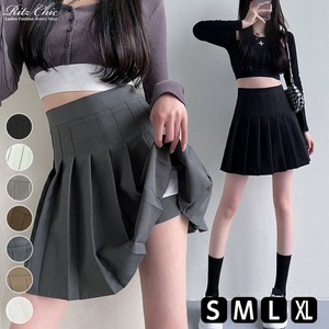 プリーツ スカート ミニ レディース 韓国 春夏 おしゃれ 大人 かわいい きれいめ カジュアル Aライン ハイウエスト インナーパンツ付き 大人可愛い 大人女子