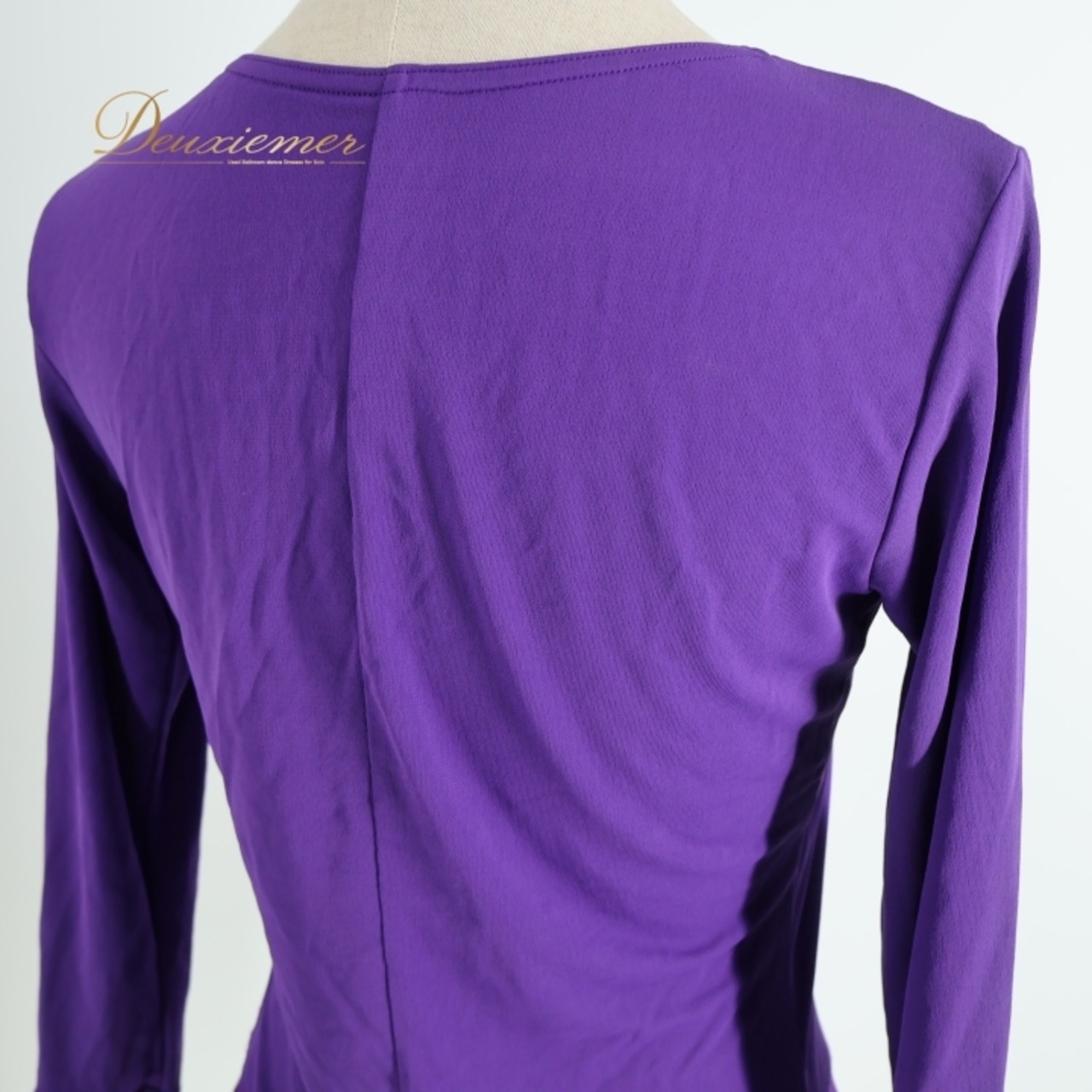 社交ダンス 衣装 レオタード Chacott チャコット パープル系 トップス 紫 鮮やか レッスン 練習 スパンコール 伸縮 ストレッチ 華やか シンプル 日本製