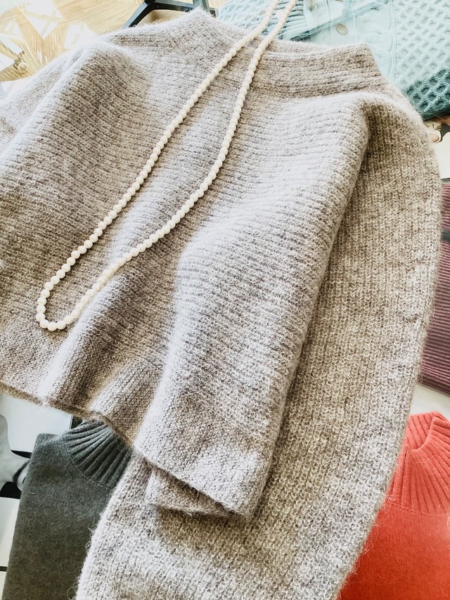 ホールガーメントボトルネックショート丈PO