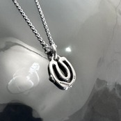 OPEN HORSESHOE #1 with GODSIZE® I.D. TAG NECKLACE / オープンホースシュー#1ゴッドサイズ® I.D.タグネックレス