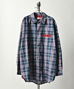 ATELANE / check loose silhouette regular shirt (NAV) 23A-15000
