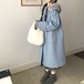 ウールタッチファーフーディーリボンコート ・79044