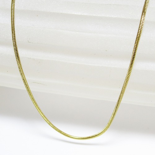 ステンレススチール YG 45㎝＋アジャスター  0.9㎜幅  スネーク チェーン