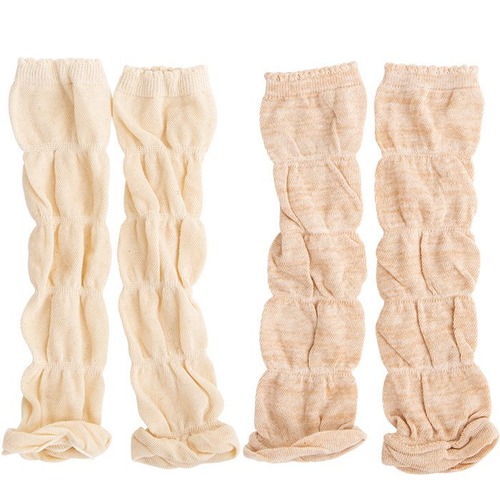 オーガニック薄手ポワポワレッグウォーマー (Y-1324) pompkins BABY