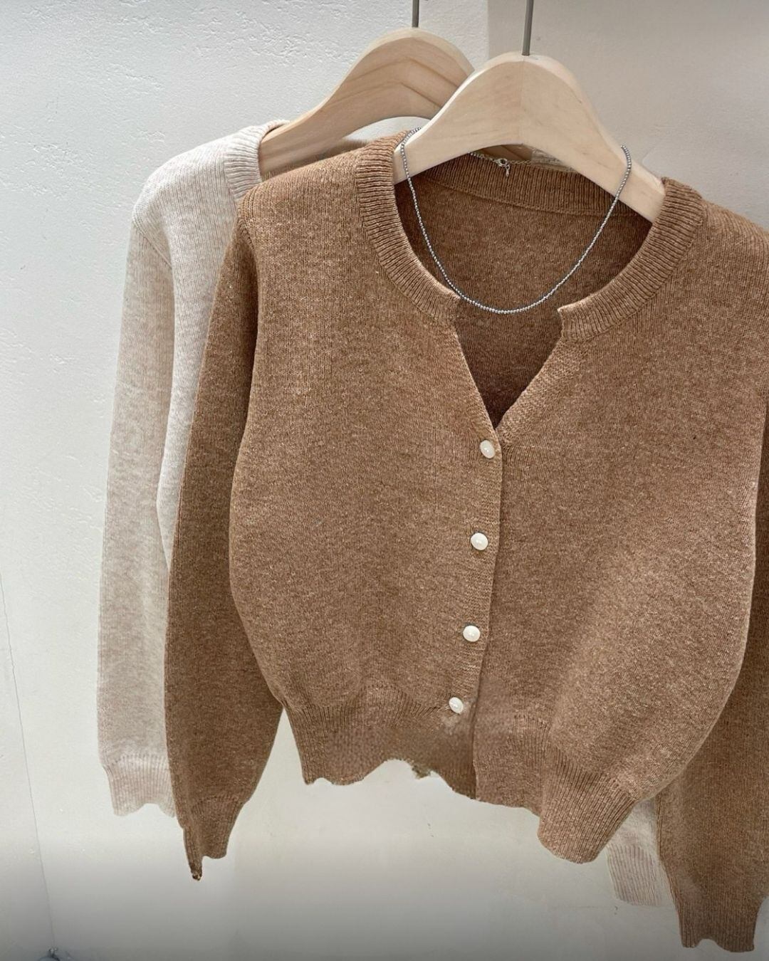 eleven 2nd｜リネンシルクカーディガン｜オートミール | Pay ID