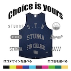 Choice is yours Tank : navy: ロゴ色選択、有料ナンバリング可能商品