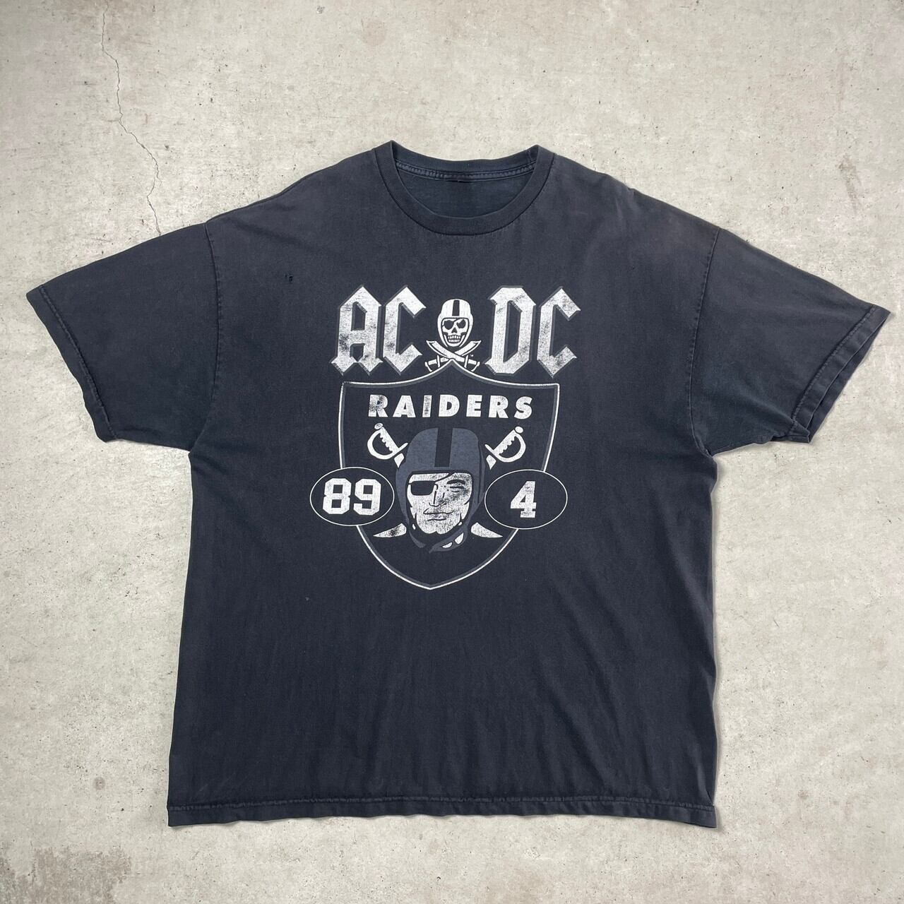 ビッグサイズ NFL RAIDERS レイダース AC/DC チームロゴ プリント T