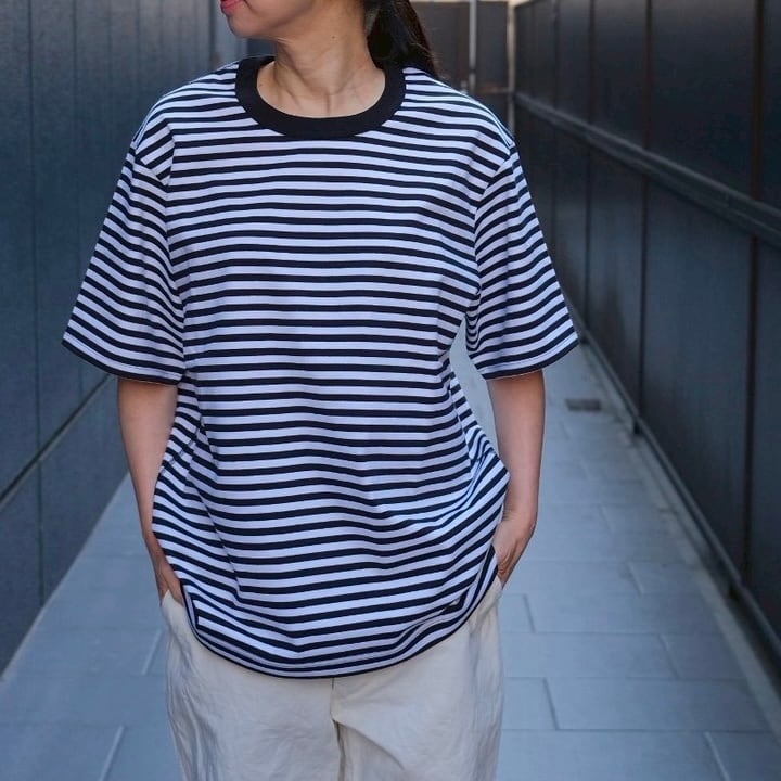 TUKI(ツキ) Short Sleeve Tee B/W border 0200