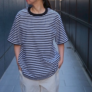 TUKI(ツキ) Short Sleeve Tee B/W border 0200