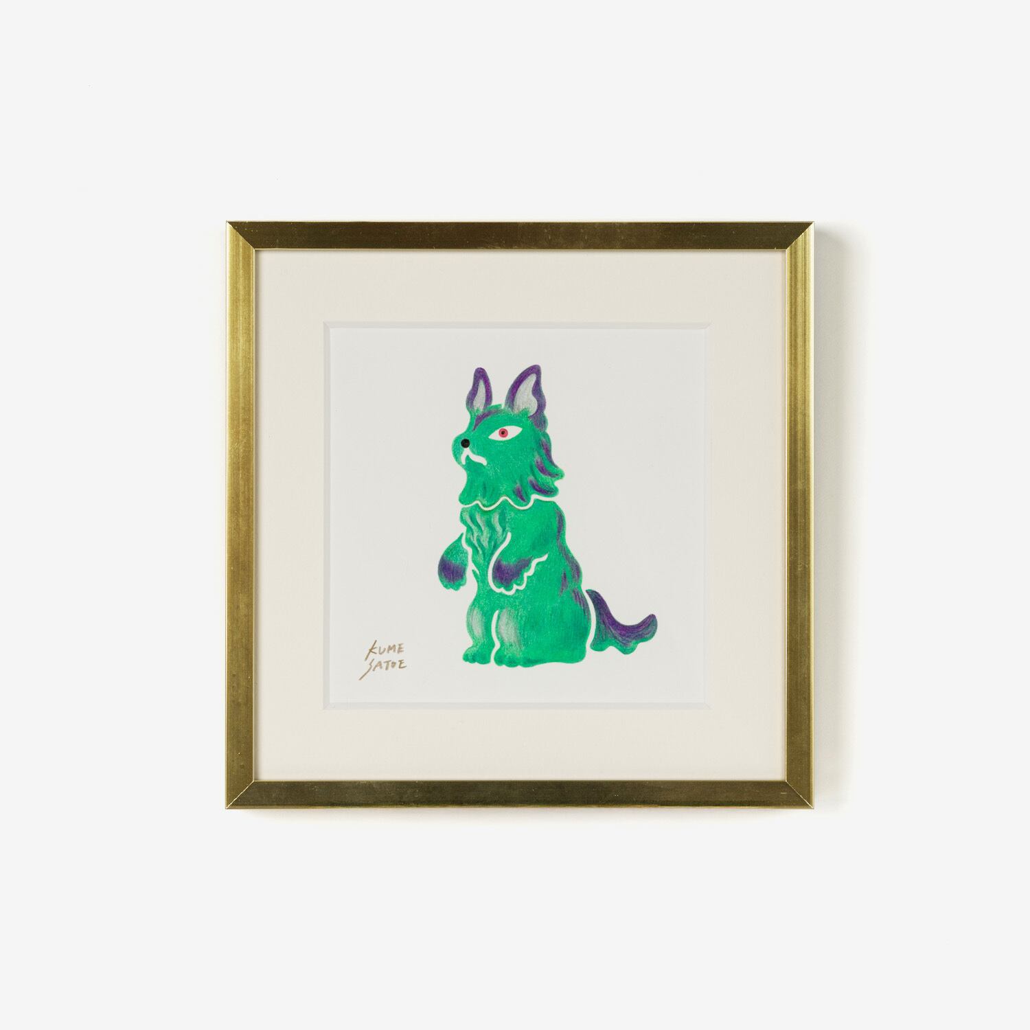 nanairo 【DOG! DOG! DOG!】原画 久米理絵 原画13 「KAIJU DOG テリアン」 額装込み | TOKYO PiXEL
