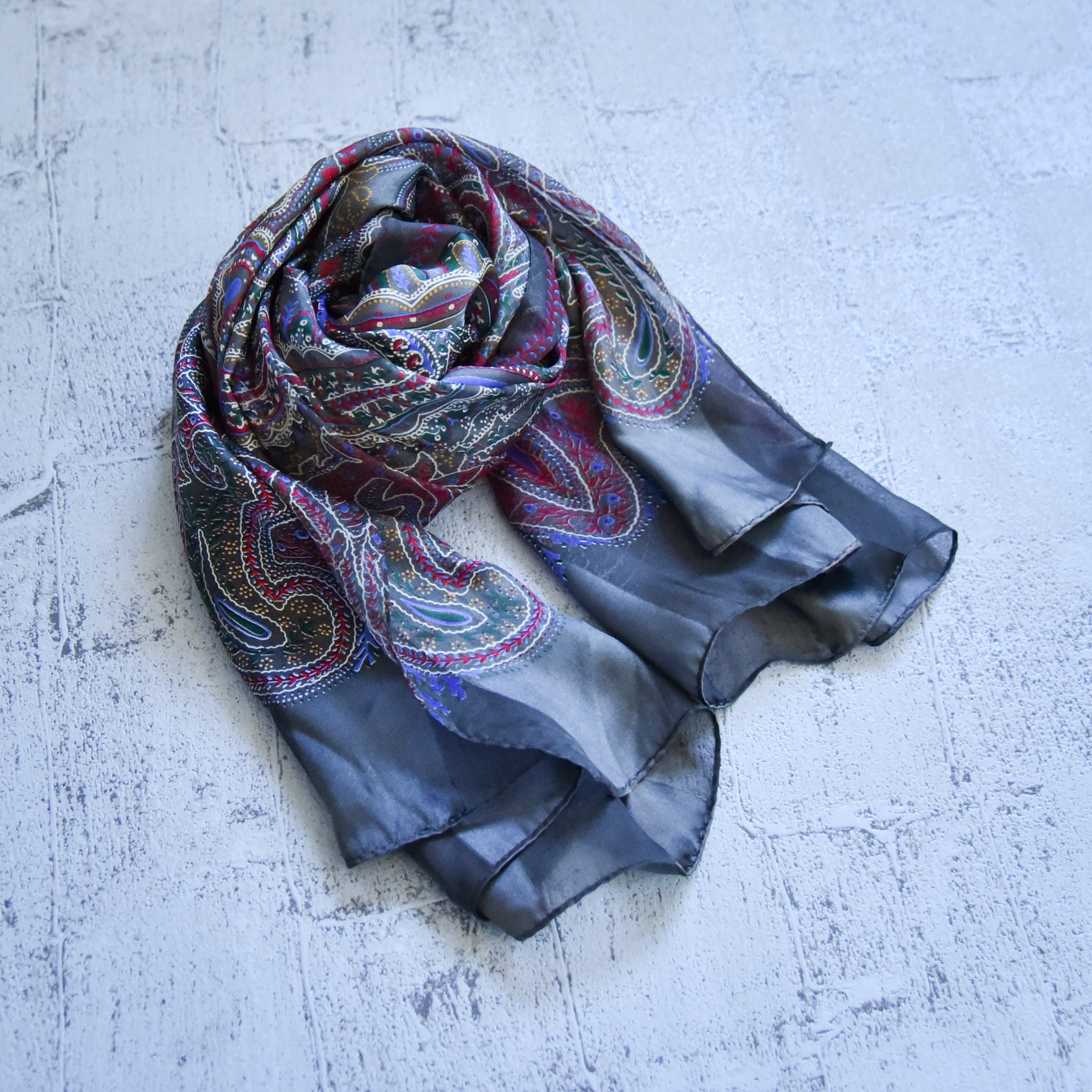 YSL Vintage Silk Long Scarf イブサンローラン シルク ロング