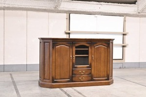 C.P.YAMAGUCHI 35万「日高150S」サイドボード オーク材 クラシカル キャビネット リビング ベッドルーム 高級 シンプル【中古家具/中古インテリア/USED家具ユーズド家具/リサイクル】