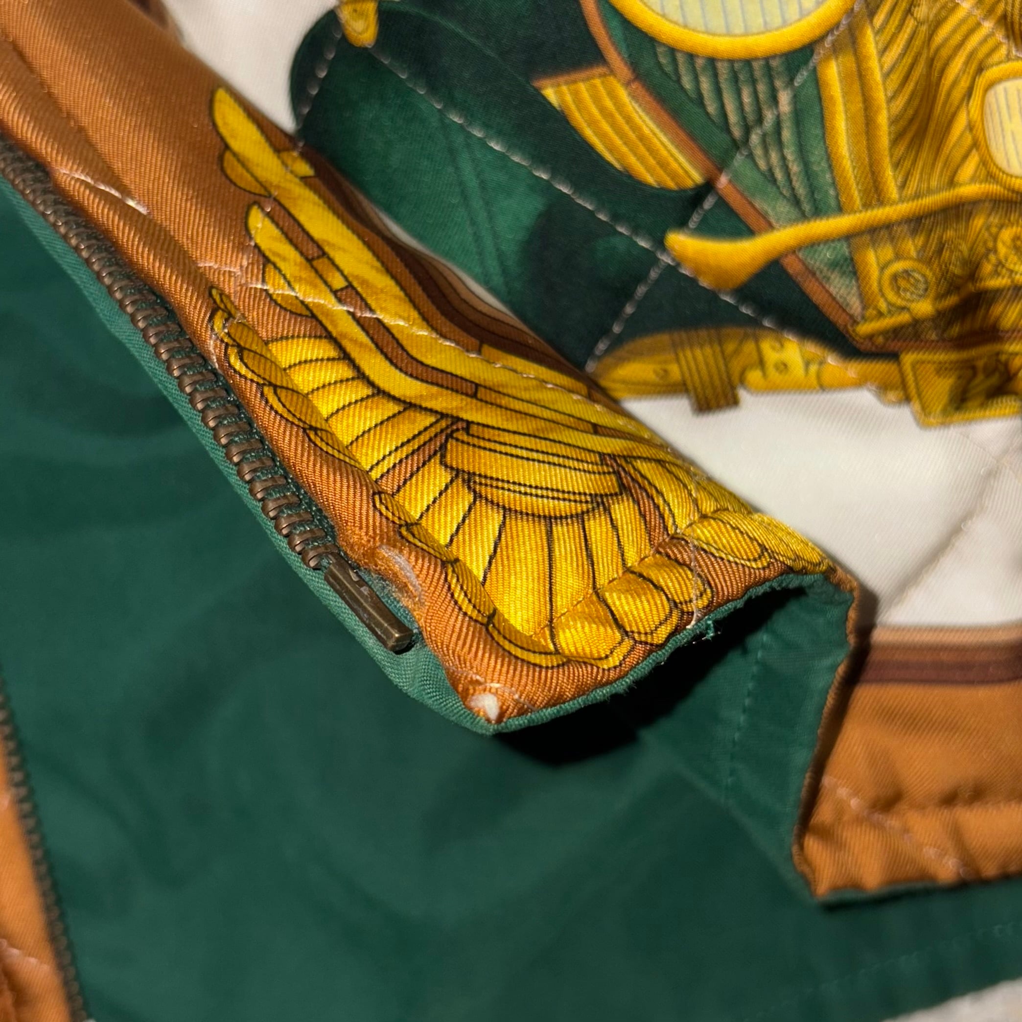 vintage HERMES reversible bomber jacket “automobile” | NOIR ONLINE