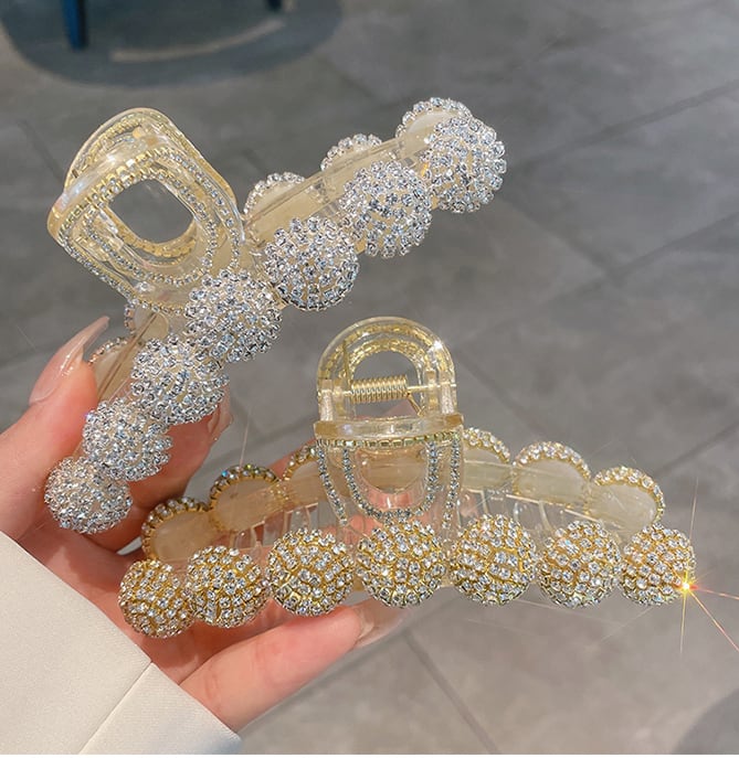 バンスクリップ 髪留め ゴージャス キラキラ ヘアアクセ 髪飾り ヘア