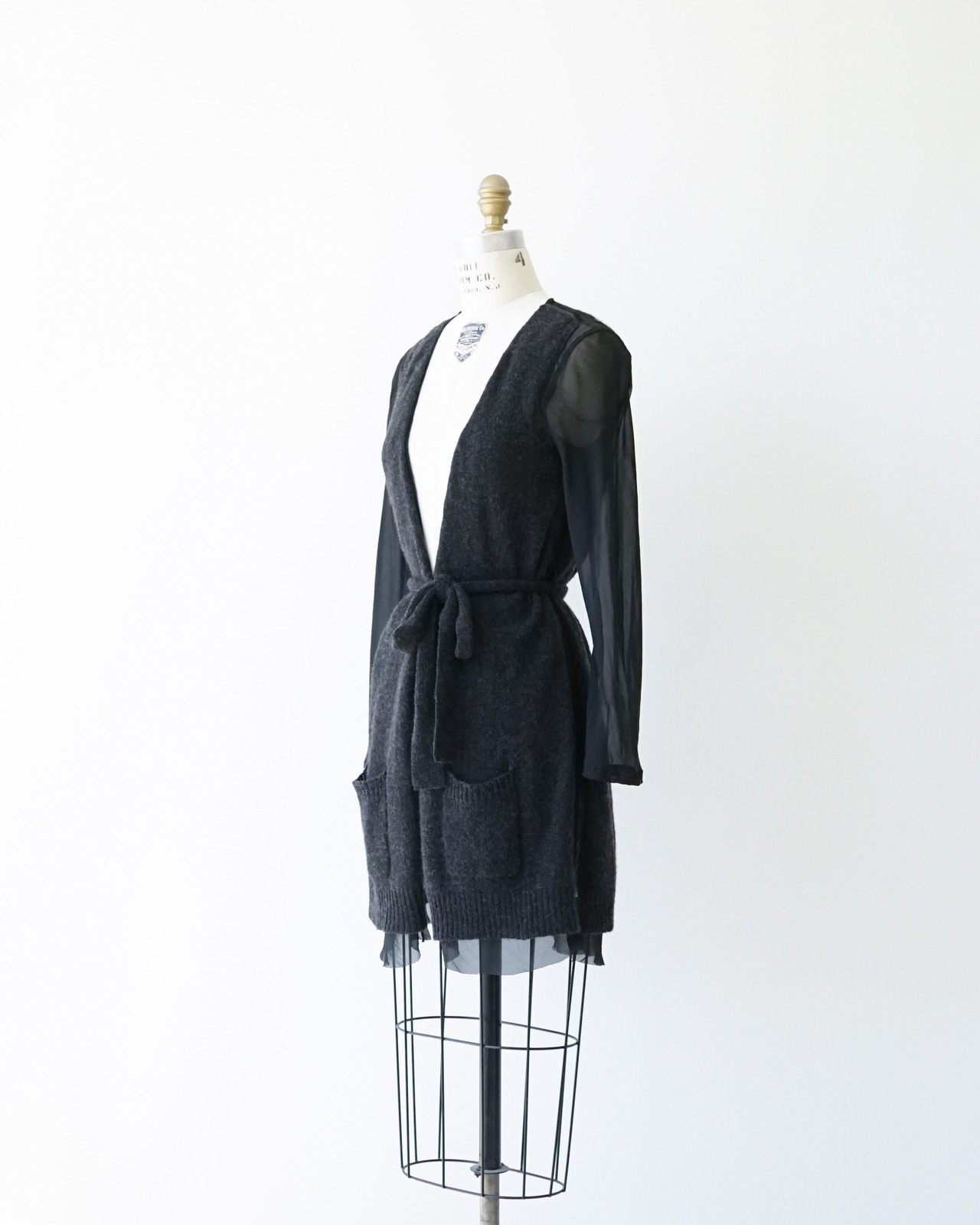 〈DRIES VAN NOTEN 〉Layered Sheer Cardigan