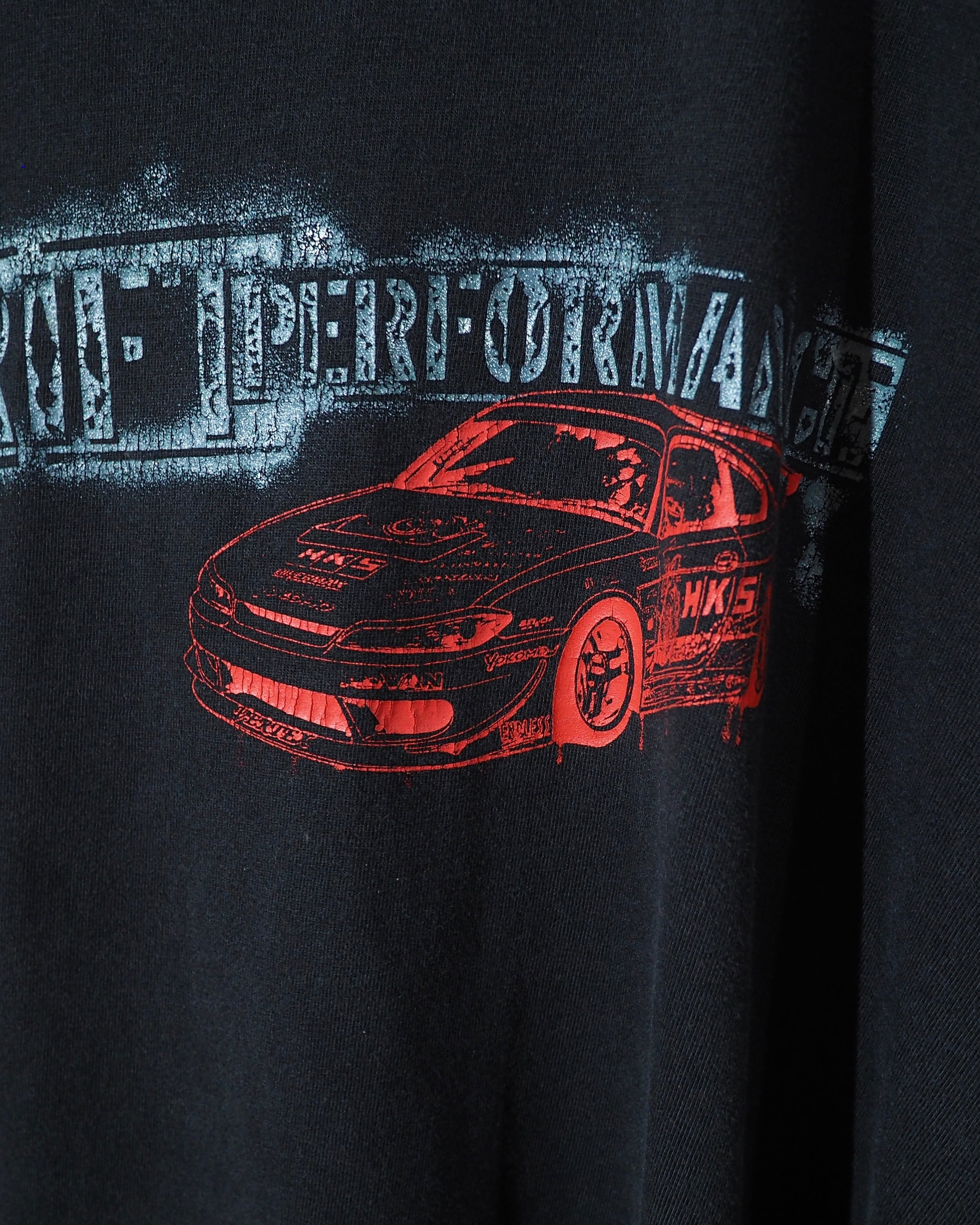 " HKS Hyper Silvla RS-2 " printed Black SS Tee