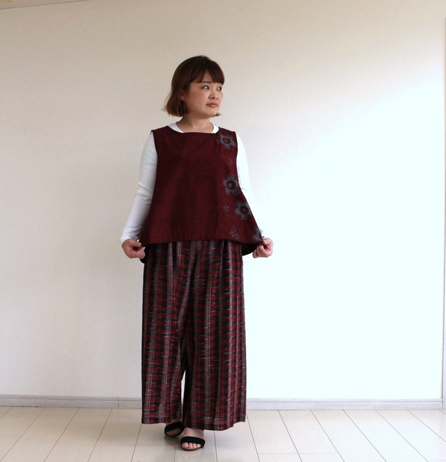 夏SALE　【配色ショートベスト】