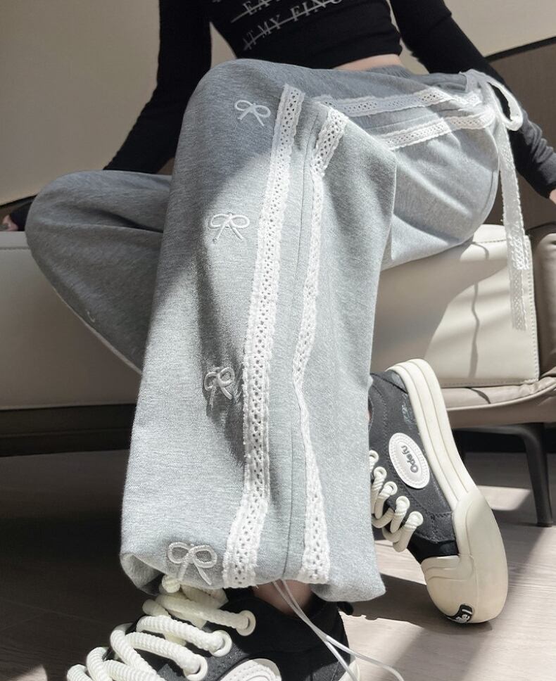 パンツ スウェット ジャージ ワイドパンツ ロング丈 ワイドレッグ