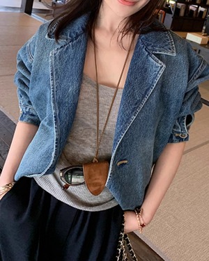 リラックステーラードデニムジャケット A0581