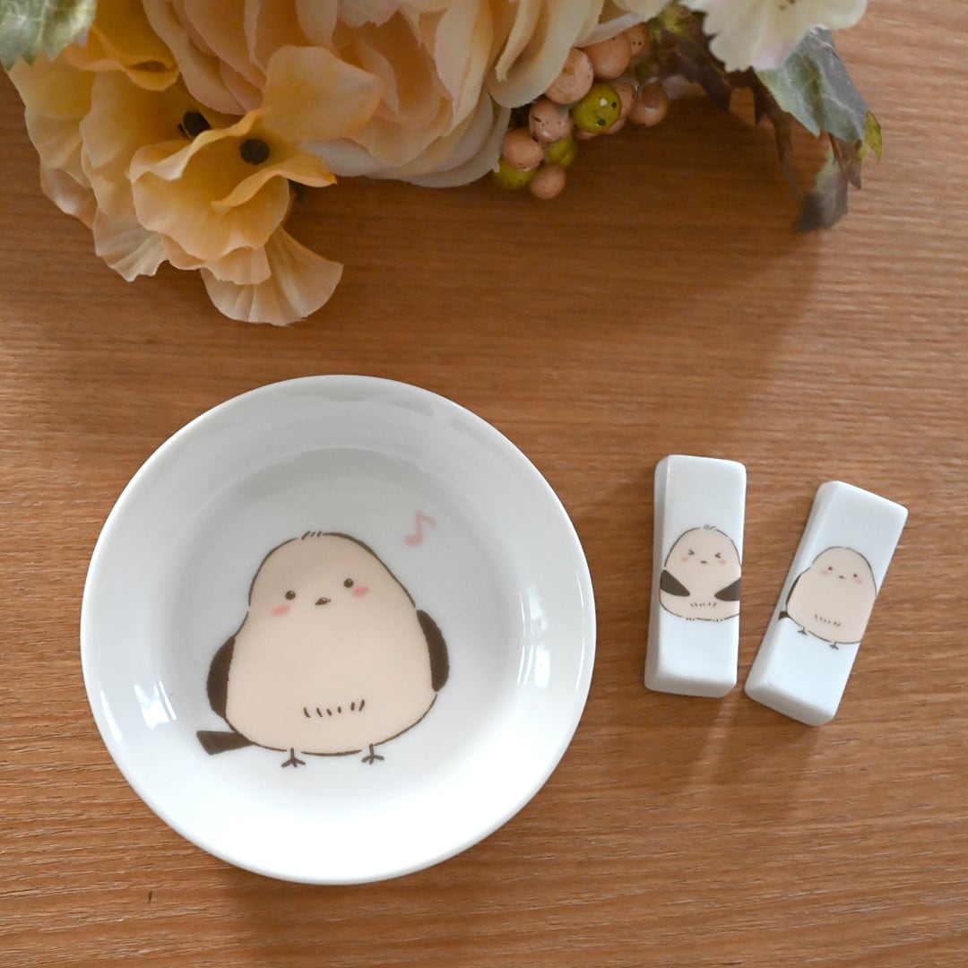 ラブラブシマエナガ転写紙 A4サイズ （ポーセリンアート用鳥・しまえな