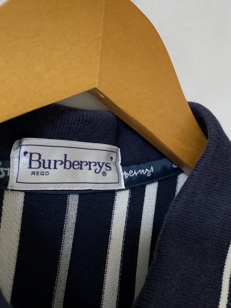 1980~90's Stripe Pattern Design Polo Shirt "Burberrys"