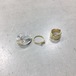 SET RING || 【通常商品】RURIE EMOTO / GOLD MINI ROUND SHAPED CLEAR RING SET || 3 RINS || GOLD || CRSR0409Q
