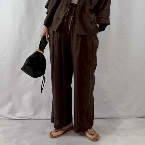 【 cafune; 】FRENCH LINEN easy pants