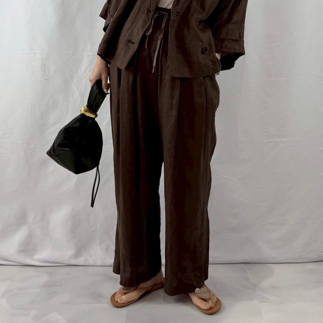 【 cafune; 】FRENCH LINEN easy pants