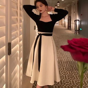 【送料無料】 スカート トップス上下セット 2点セット 秋 カジュアル系 大人可愛い 無地 体系カバー 30代 40代 長袖 レディースファッション 可愛い お出かけ 女子会 デイリーユース お茶会 お呼ばれ Aライン フレア カジュアル系