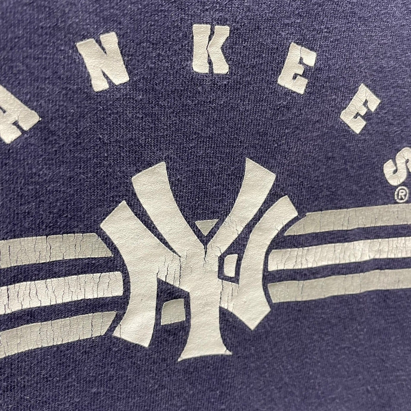 00s adidas MLB ニューヨークヤンキース デザインTシャツ ワンポイント