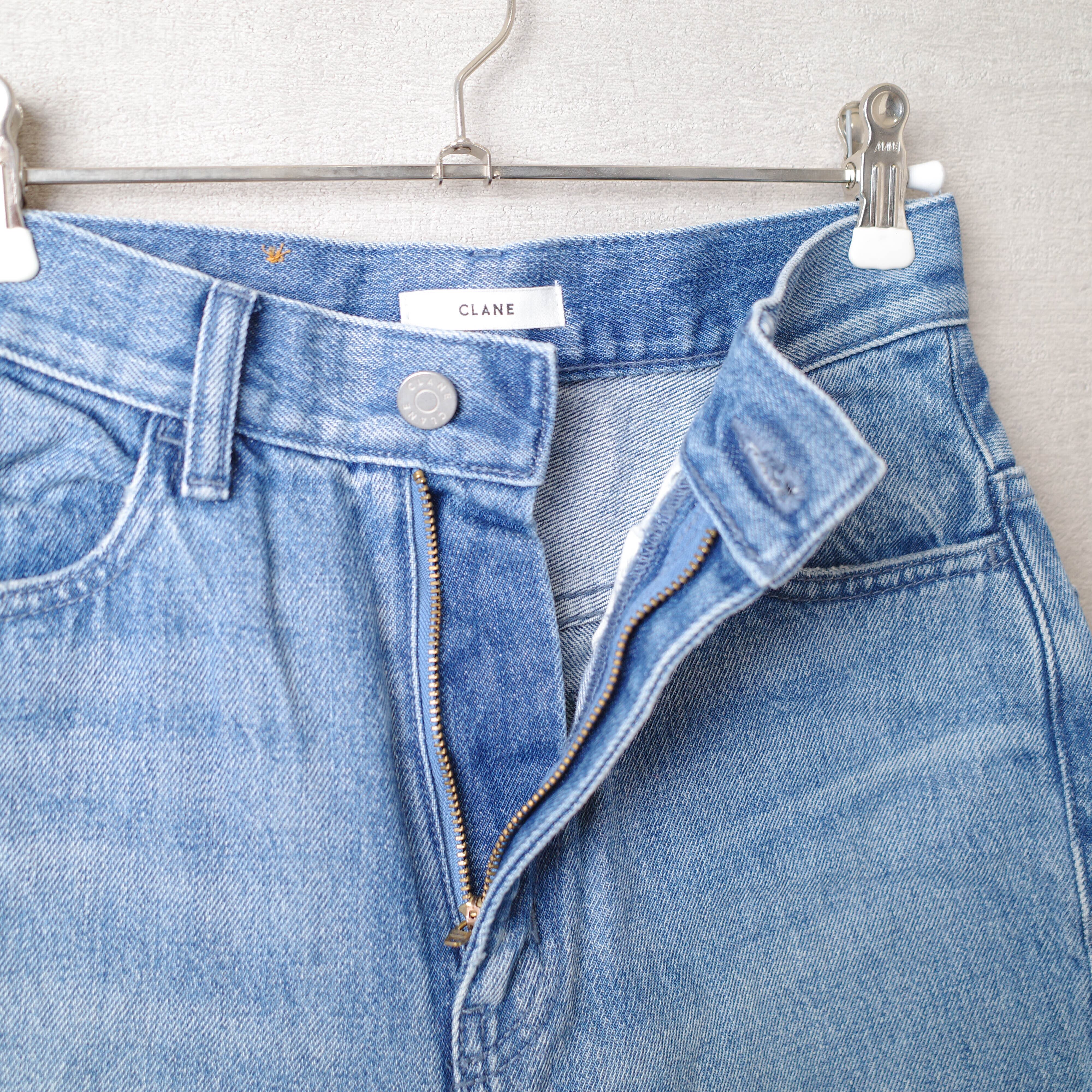 [NEW] CLANE	DENIM FLARE PANTS BLUE 15111-7361